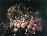 HEEM, Cornelis de Still-Life with Flowers and Fruit sg France oil painting artist